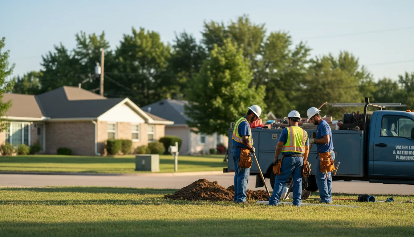 Residential water line and bathroom plumbing service in Morganville, NJ